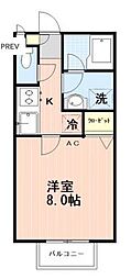 プランドール吉祥寺 1Kの間取図画像