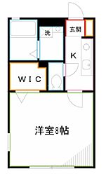 ヴィラージュ井の頭 1Kの間取図画像