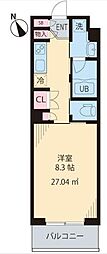 Nコート久我山 1Kの間取図画像
