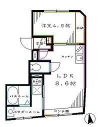 パンカフォッサ 1LDKの間取図画像