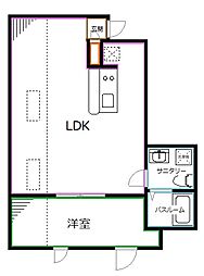 ラフォルテ井草 1LDKの間取図画像