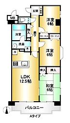 ライフステージ武蔵野 3LDKの間取図画像