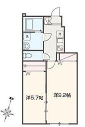 杉並区荻窪1丁目アパート 2Kの間取図画像