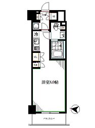 ザ・パークハビオ高円寺 ワンルームの間取図画像
