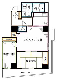 ハイエスト荻窪 2LDKの間取図画像
