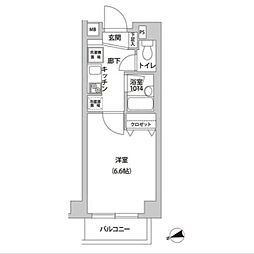 ラクラス荻窪 1Kの間取図画像