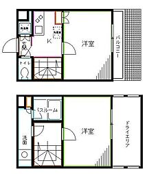 ルーブル荻窪伍番館 2Kの間取図画像