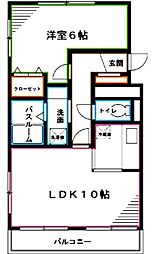 関根コーポ 1LDKの間取図画像