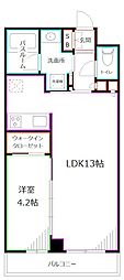 アイルプレミアム東京上石神井 1LDKの間取図画像