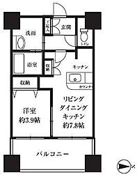 HF西新宿レジデンスWEST 1DKの間取図画像