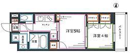 日神デュオステージ高円寺 2Kの間取図画像