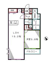 アール・プレイス 1LDKの間取図画像