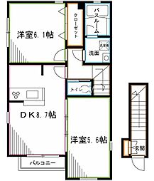 Luminosa南荻窪 2DKの間取図画像