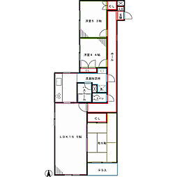 ラ・フォンテーヌ 3LDKの間取図画像