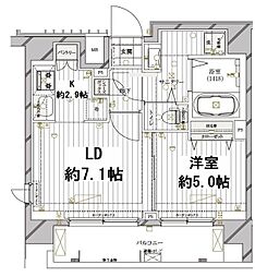 レガリス高円寺2 1LDKの間取図画像