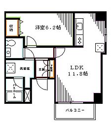 東高円寺ハイム 1LDKの間取図画像