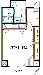 Apt-6321 ワンルームの間取図画像