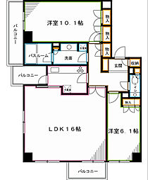 K'S新中野 2LDKの間取図画像