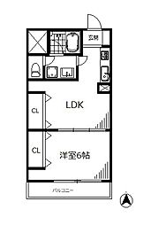 ハイツサイトウ 1LDKの間取図画像
