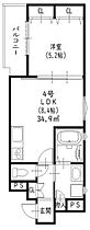 クリエオーレ津の辺町I  ｜ 大阪府大東市津の辺町（賃貸アパート1LDK・3階・33.36㎡） その2