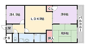 香里園シャンツェ  ｜ 大阪府寝屋川市香里新町（賃貸マンション3LDK・2階・56.65㎡） その2