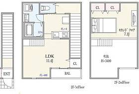 go-zero  ｜ 大阪府寝屋川市中神田町（賃貸アパート1LDK・2階・51.48㎡） その2