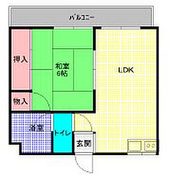 香南レジデンス 1LDKの間取図画像