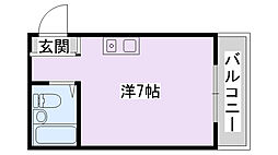 未来ハウス ワンルームの間取図画像