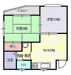 ベルメゾン 2LKの間取図画像