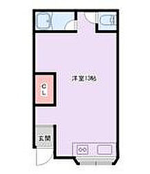 石津コーポM.T. ワンルームの間取図画像