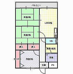 エスペランサ 3LDKの間取図画像