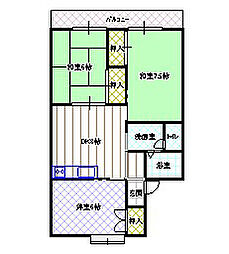 セジュール入江 3LDKの間取図画像