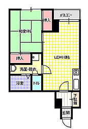 忍ケ丘SKビル 1LDKの間取図画像