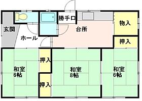 後藤住宅 03 ｜ 青森県弘前市大字西城北1丁目（賃貸一戸建3K・--・63.76㎡） その2