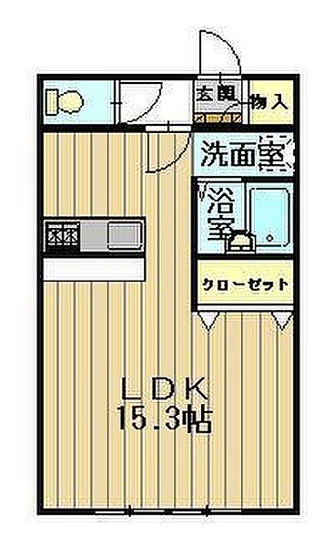 おしゃれハウス2 B203｜青森県弘前市大字堅田4丁目(賃貸アパート1R・2階・33.12㎡)の写真 その2