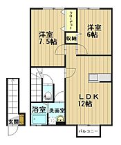 Ｍａｒｉ’ｓ　ｇａｒｄｅｎ 202 ｜ 青森県弘前市大字早稲田4丁目（賃貸アパート2LDK・2階・62.80㎡） その2