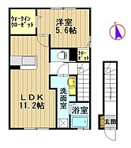 ラヴェールＢ 203 ｜ 青森県弘前市大字桔梗野2丁目（賃貸アパート1LDK・2階・50.02㎡） その2