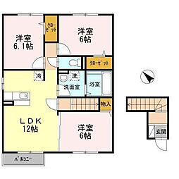ソレア和徳A 3LDKの間取図画像