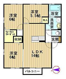 グランディール 3LDKの間取図画像