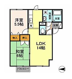 アーバンサイトB 2LDKの間取図画像