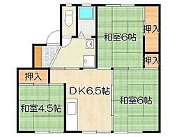 サンコーポラス水の郷 3DKの間取図画像