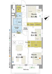 成宗マンション 1SLDKの間取図画像