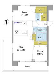 間取図画像 2LDK