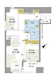 ダイナシティ三田 2LDKの間取図画像