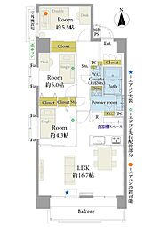 ライオンズガーデン小金井南 3LDKの間取図画像