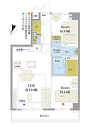 マイキャッスル目黒2 2LDKの間取図画像