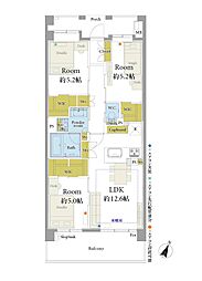 コスモハイセレサ川口本町 3LDKの間取図画像
