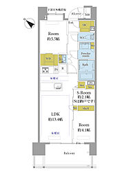クレストシティレジデンス 2SLDKの間取図画像
