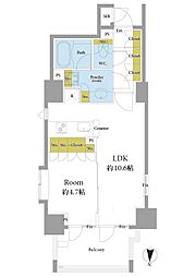 グランアビテ四谷三丁目ステーションフロント 1LDKの間取図画像