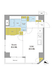 中銀本郷マンシオン 1LDKの間取図画像